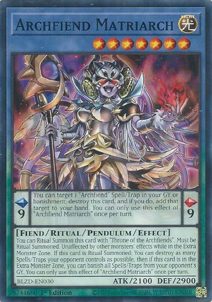 Archfiend Matriarch [BLZD-EN030] Common | Exor Games New Glasgow