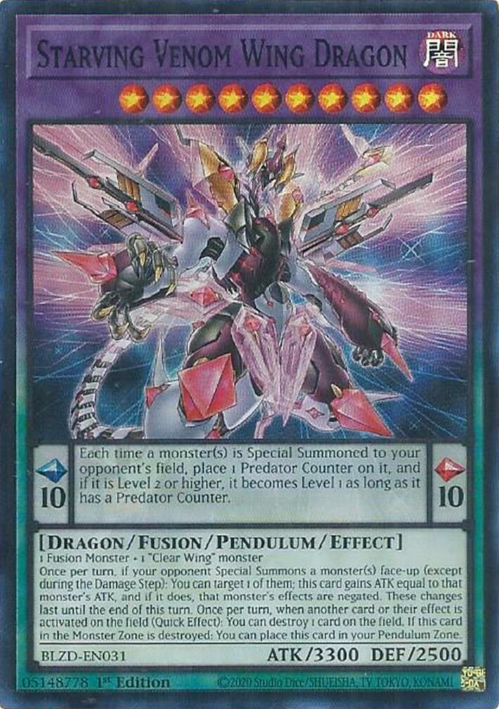 Starving Venom Wing Dragon [BLZD-EN031] Super Rare | Exor Games New Glasgow