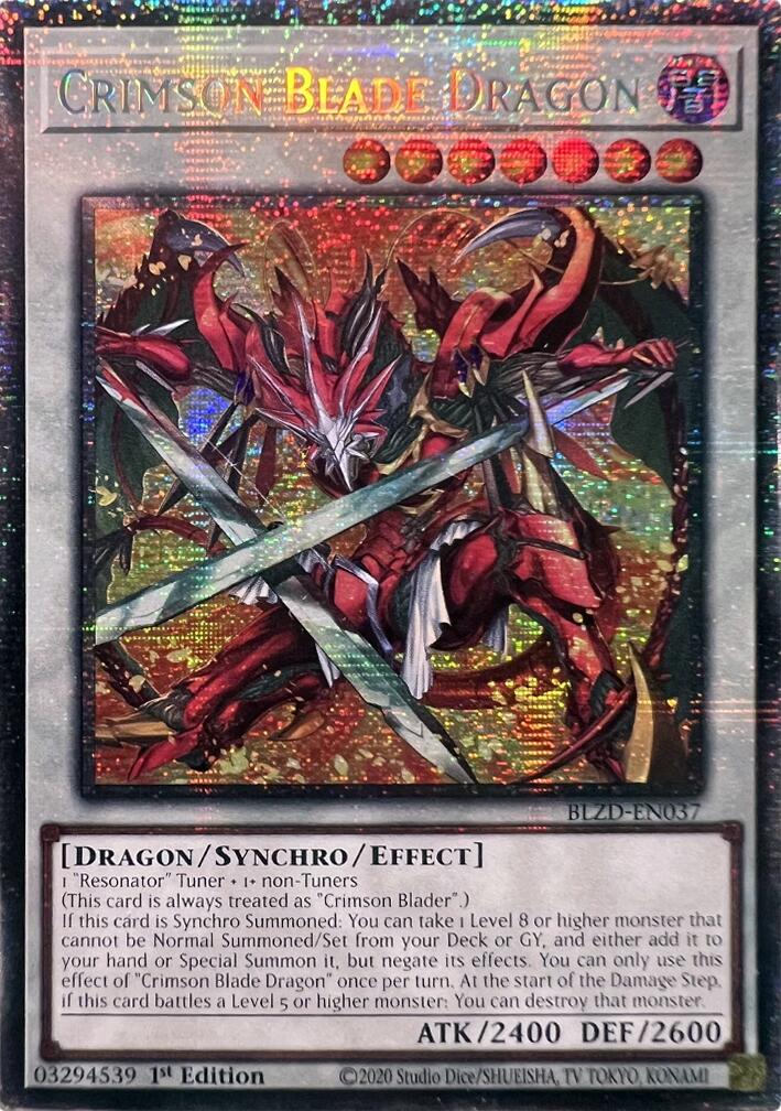 Crimson Blade Dragon (Starlight Rare) [BLZD-EN037] Starlight Rare | Exor Games New Glasgow