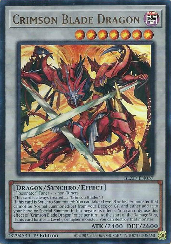 Crimson Blade Dragon [BLZD-EN037] Ultra Rare | Exor Games New Glasgow