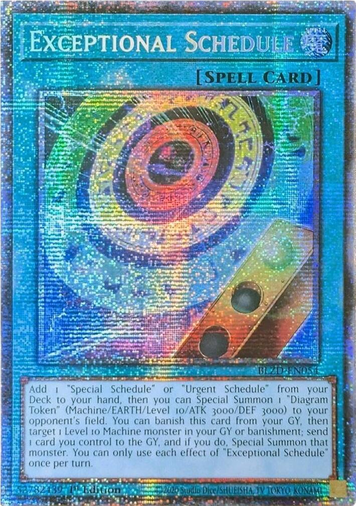 Exceptional Schedule (Starlight Rare) [BLZD-EN054] Starlight Rare | Exor Games New Glasgow