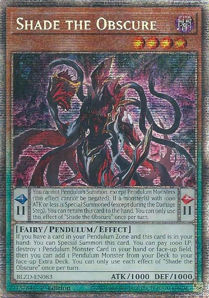 Shade the Obscure (Starlight Rare) [BLZD-EN083] Starlight Rare | Exor Games New Glasgow