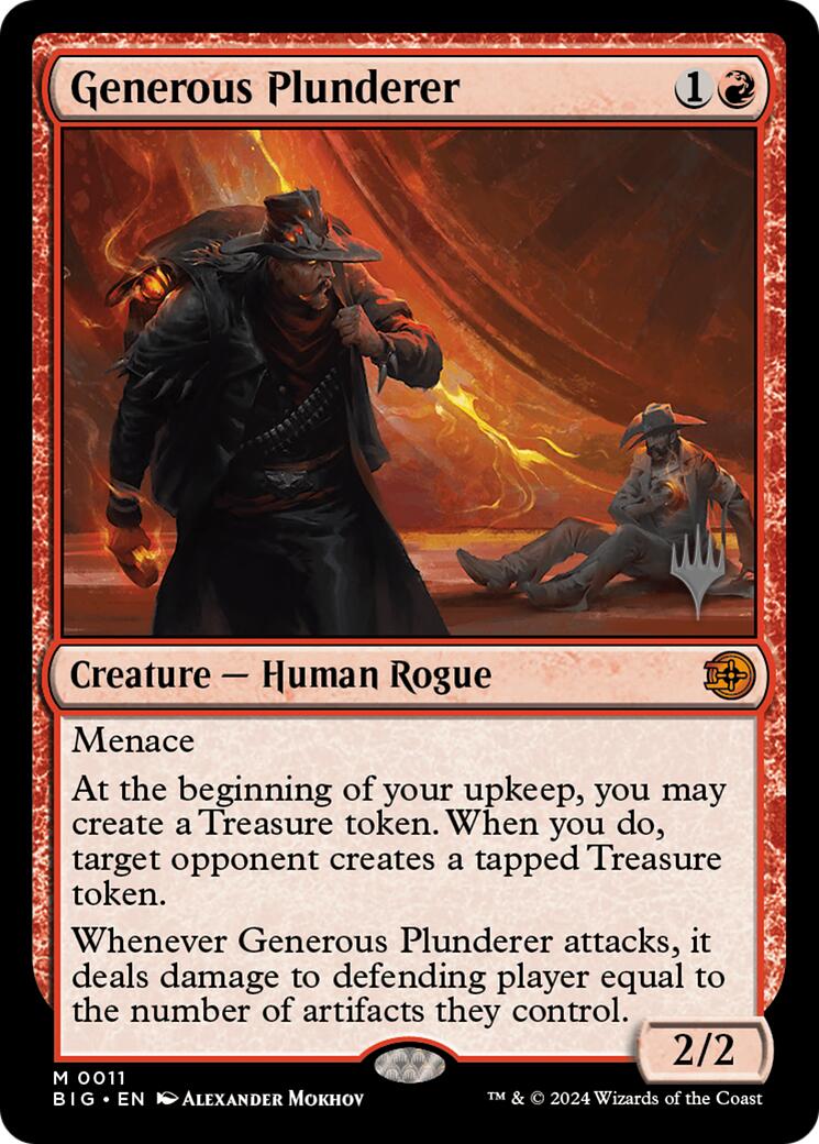 Generous Plunderer [Outlaws of Thunder Junction Promos] | Exor Games New Glasgow