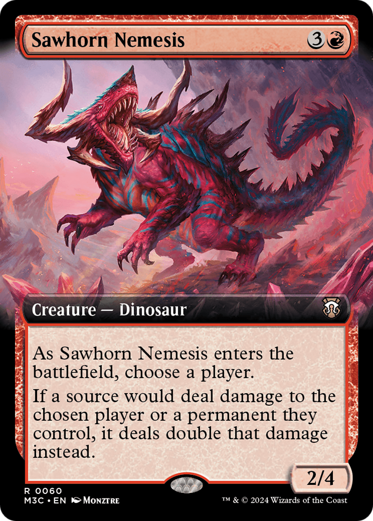 Sawhorn Nemesis (Extended Art) [Modern Horizons 3 Commander] | Exor Games New Glasgow