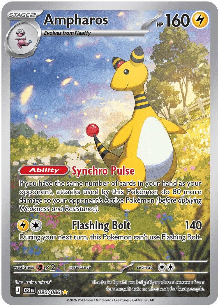 Ampharos (090/086) [Mega Evolution: Chaos Rising] | Exor Games New Glasgow