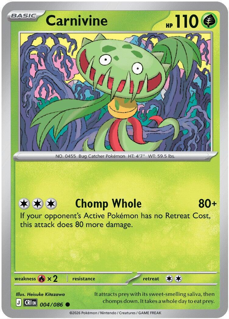 Carnivine (004/086) [Mega Evolution: Chaos Rising] | Exor Games New Glasgow