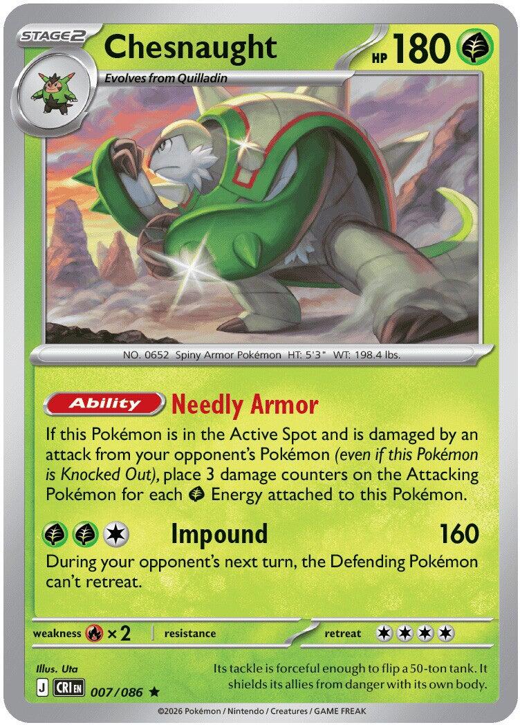 Chesnaught (007/086) [Mega Evolution: Chaos Rising] | Exor Games New Glasgow