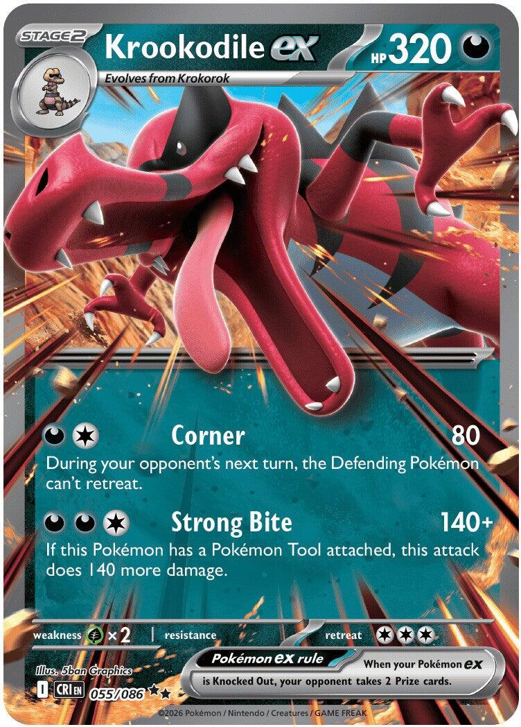 Krookodile ex (055/086) [Mega Evolution: Chaos Rising] | Exor Games New Glasgow