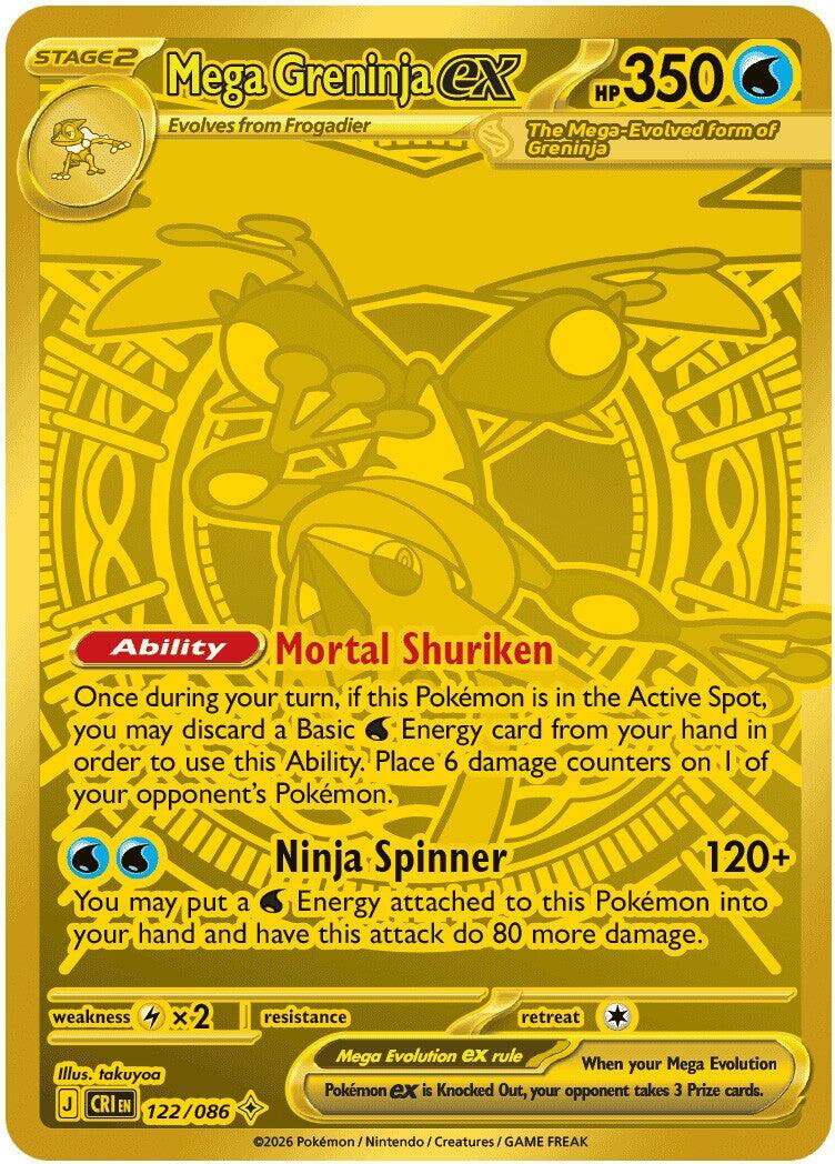 Mega Greninja ex (122/086) [Mega Evolution: Chaos Rising] | Exor Games New Glasgow