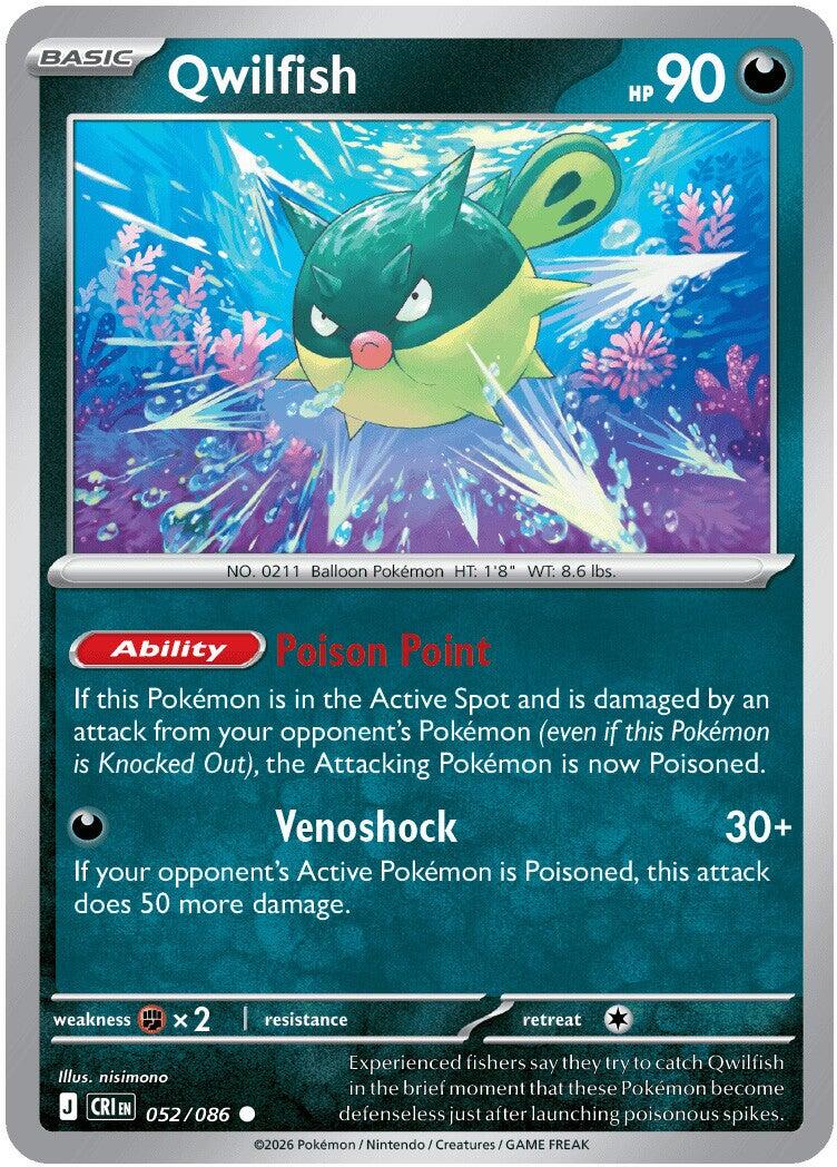 Qwilfish (052/086) [Mega Evolution: Chaos Rising] | Exor Games New Glasgow