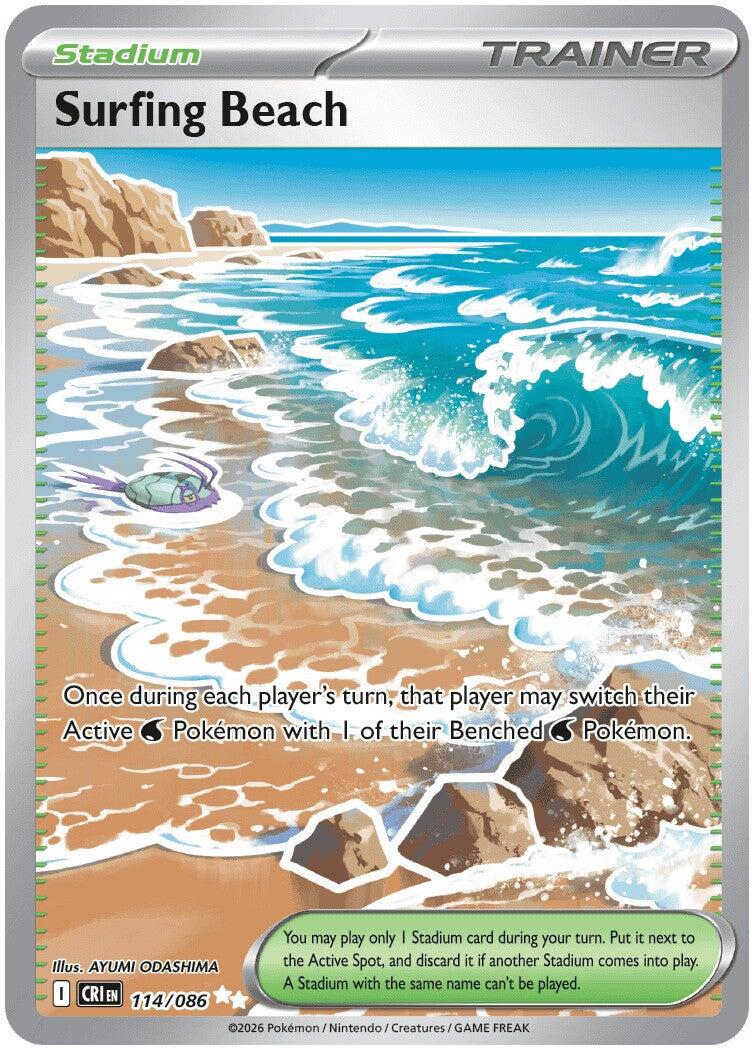 Surfing Beach (114/086) [Mega Evolution: Chaos Rising] | Exor Games New Glasgow