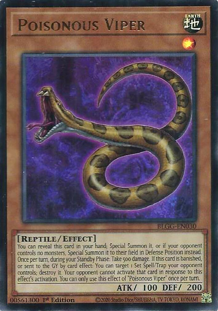 Poisonous Viper [BLGG-EN030] Ultra Rare | Exor Games New Glasgow