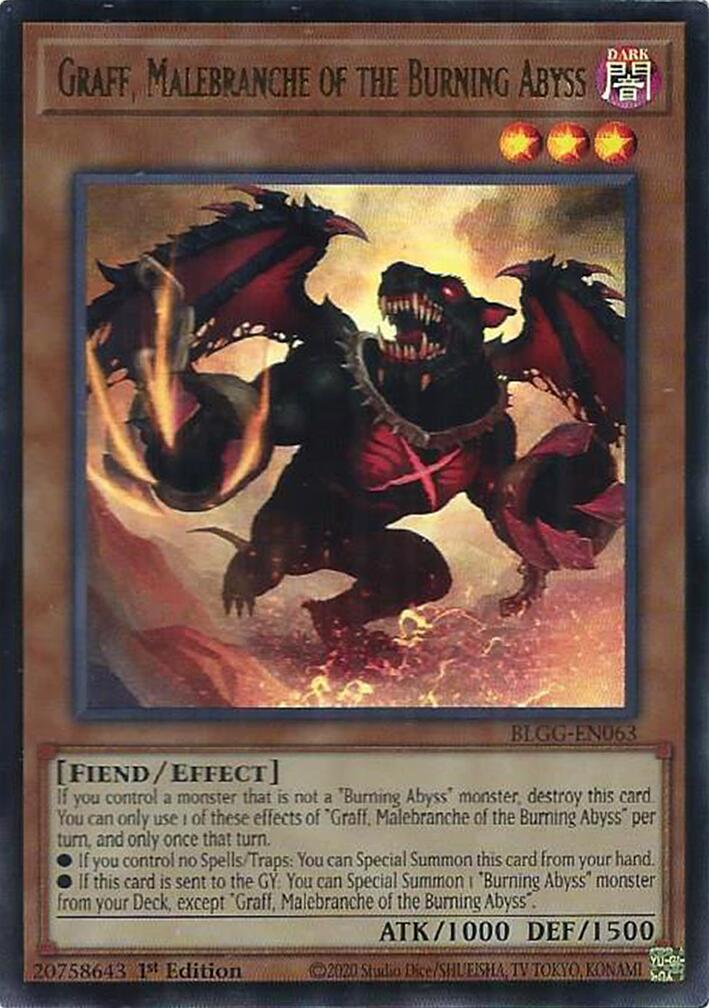 Graff, Malebranche of the Burning Abyss [BLGG-EN063] Ultra Rare | Exor Games New Glasgow