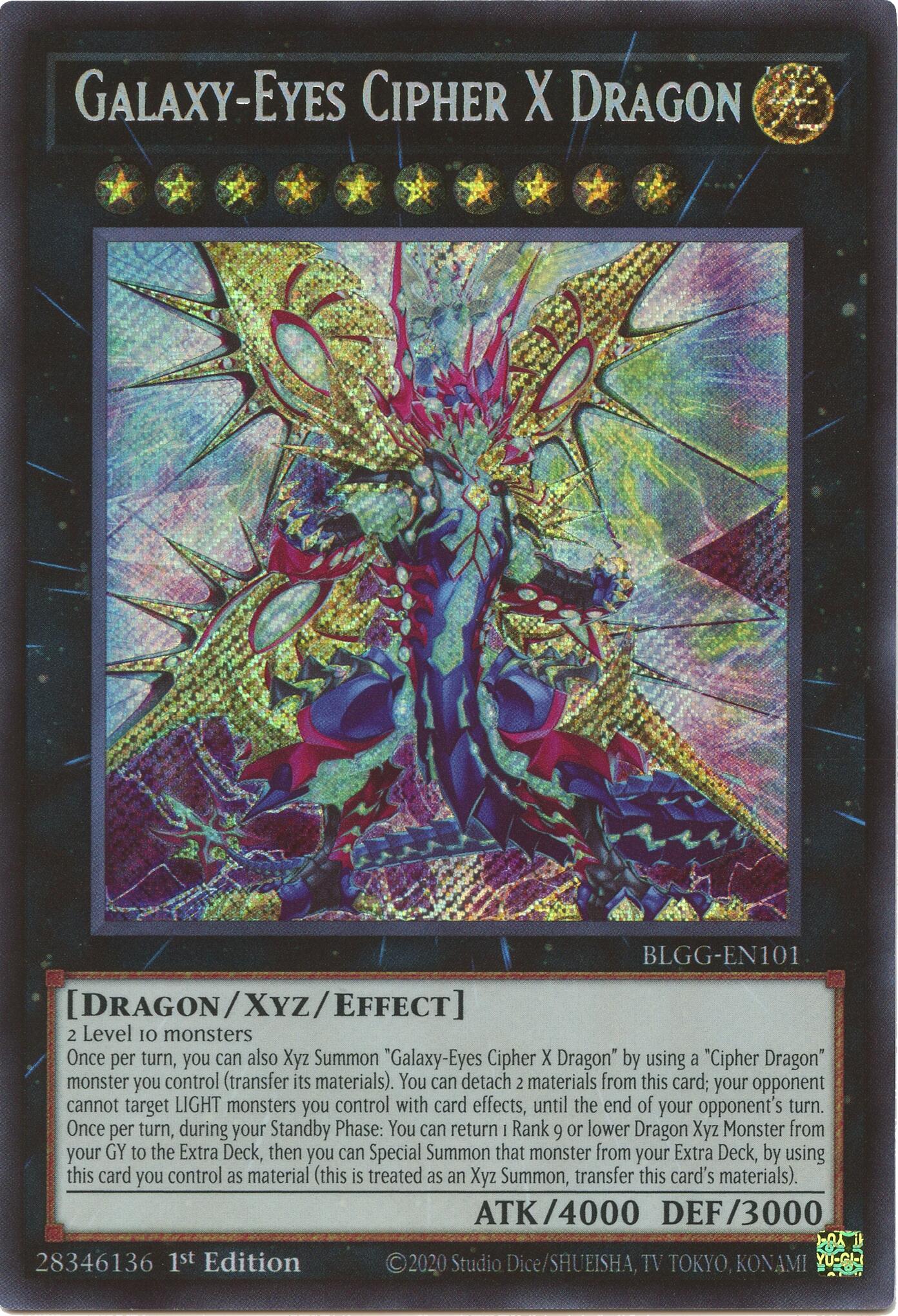Galaxy-Eyes Cipher X Dragon [BLGG-EN101] Secret Rare | Exor Games New Glasgow