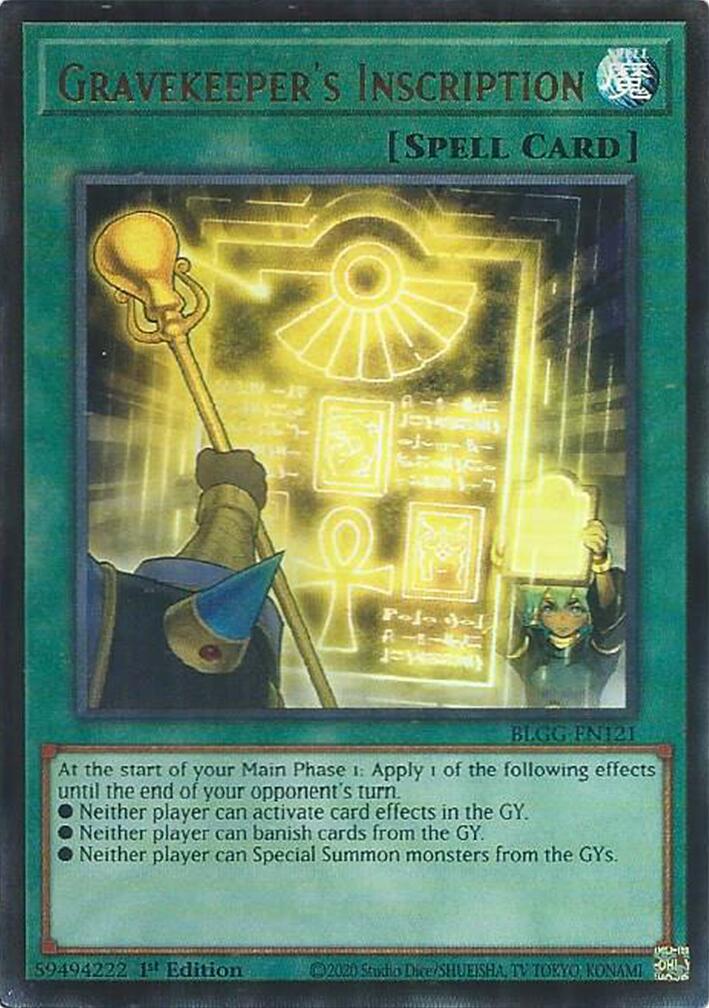 Gravekeeper's Inscription [BLGG-EN121] Ultra Rare | Exor Games New Glasgow
