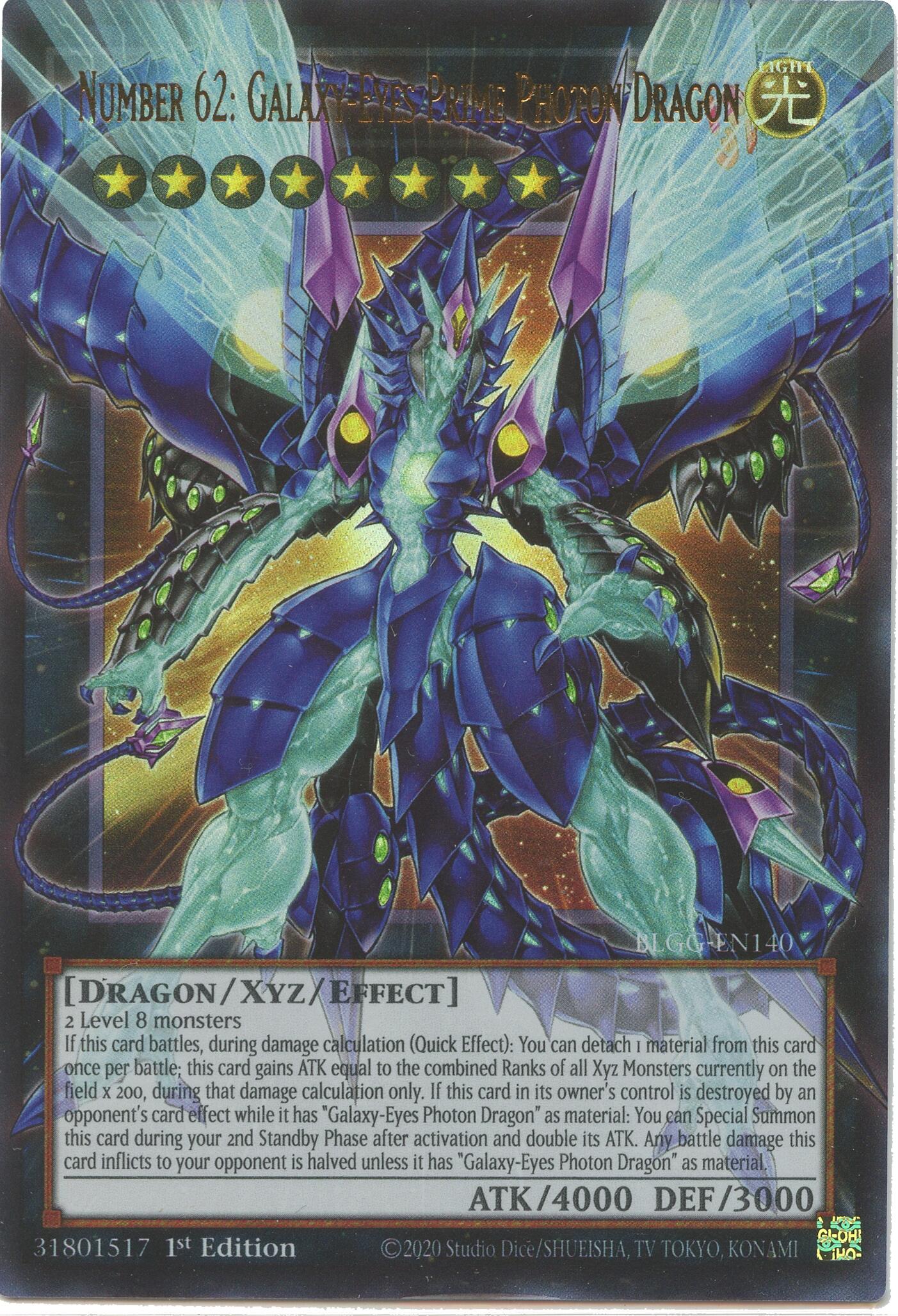 Number 62: Galaxy-Eyes Prime Photon Dragon [BLGG-EN140] Ultra Rare | Exor Games New Glasgow