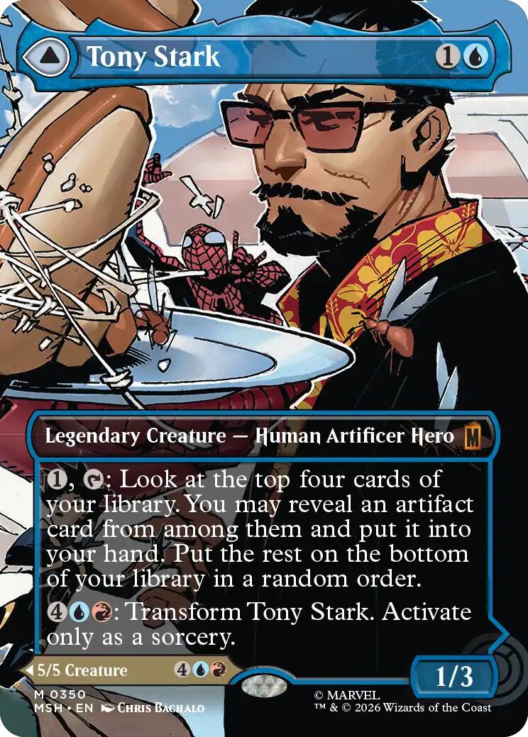 Tony Stark (Borderless) (0350) [Marvel Super Heroes] | Exor Games New Glasgow