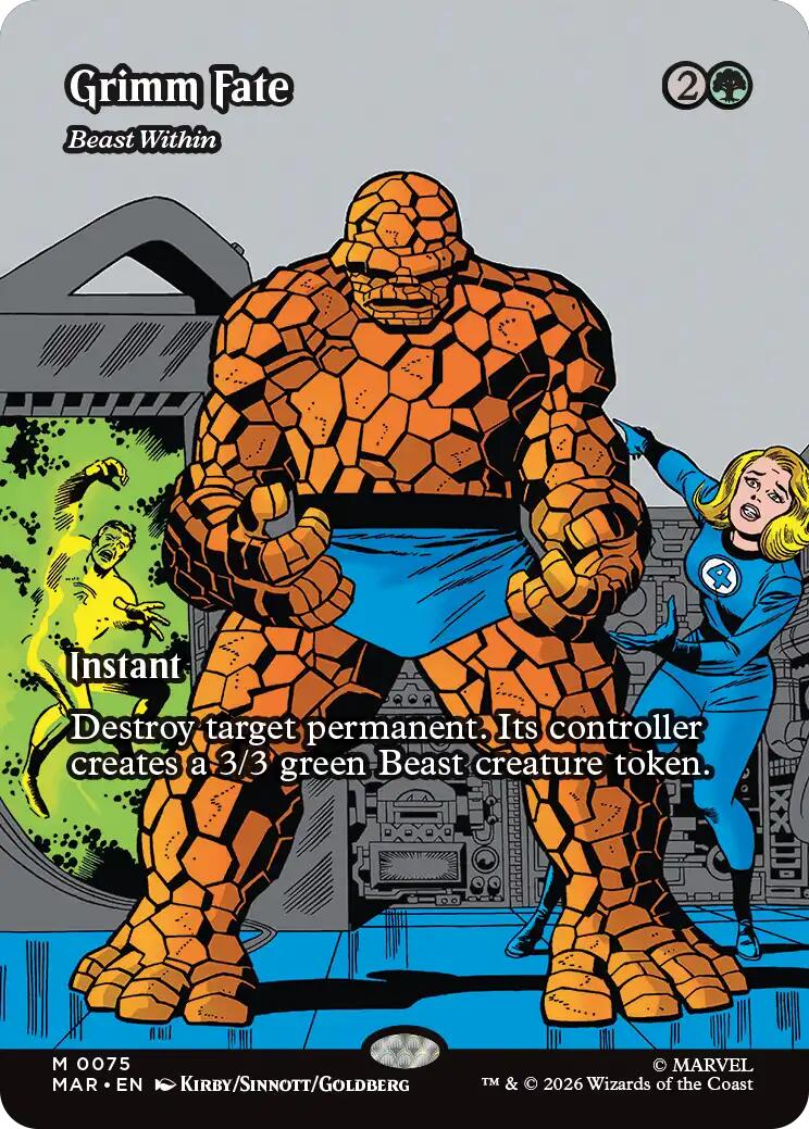 Grimm Fate - Beast Within (Borderless) [Marvel Universe: Eternal-Legal] | Exor Games New Glasgow