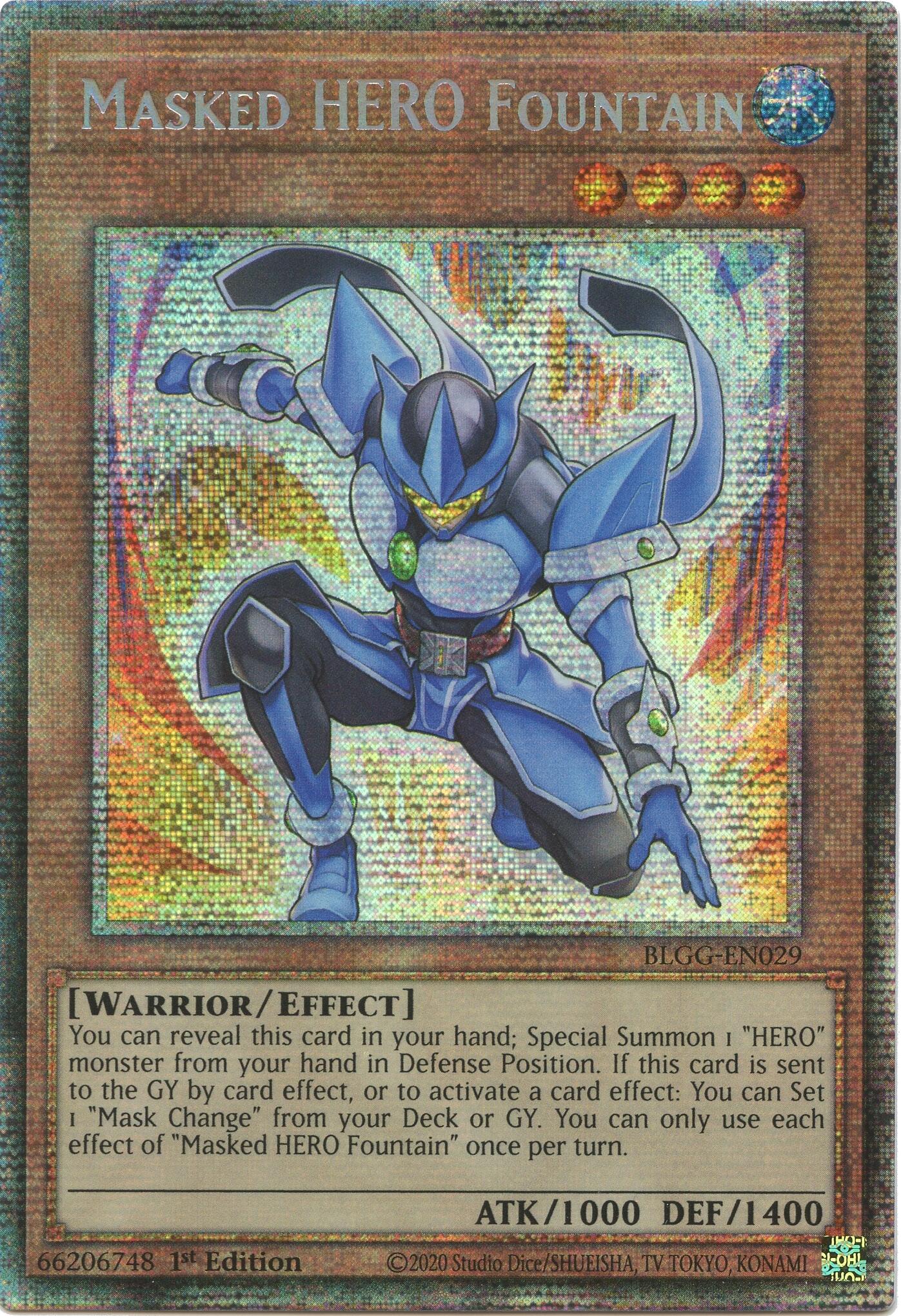 Masked HERO Fountain (Starlight Rare) [BLGG-EN029] Starlight Rare | Exor Games New Glasgow