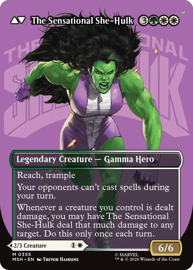 Jennifer Walters // The Sensational She-Hulk (Borderless) (0355) [Marvel Super Heroes] | Exor Games New Glasgow