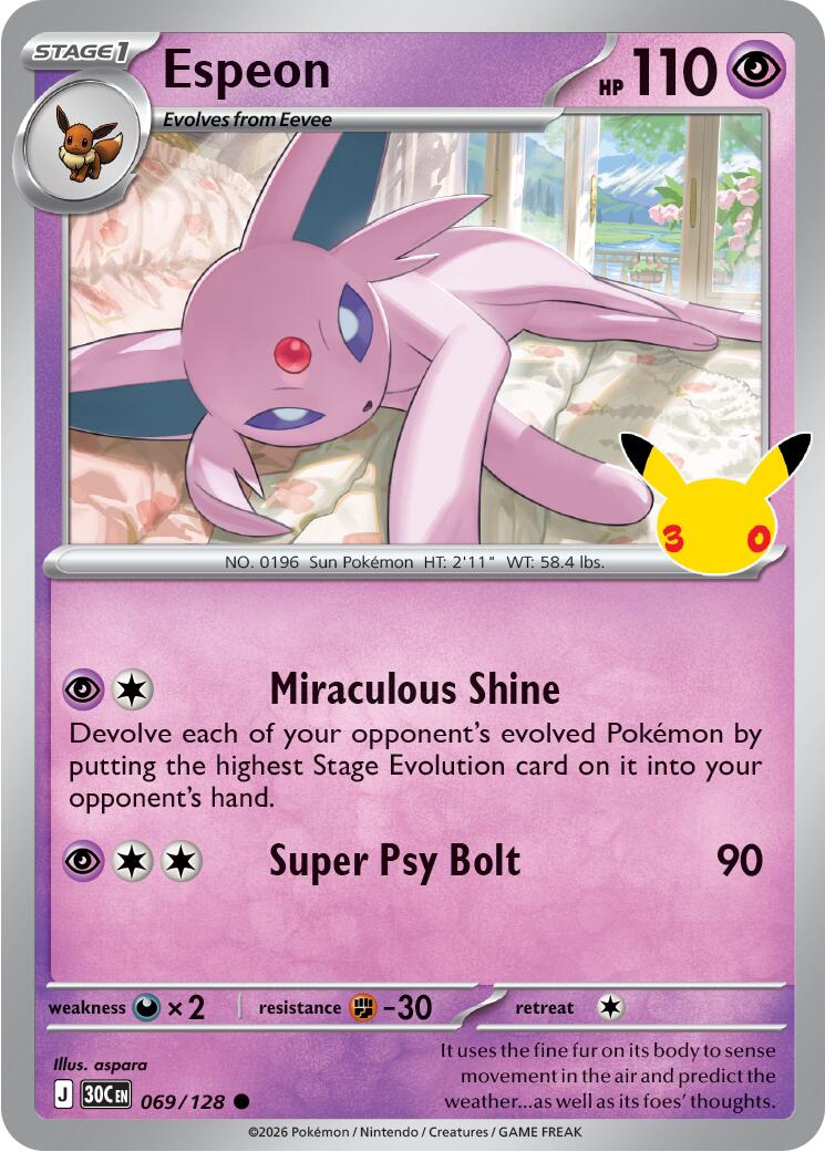 Espeon (069/128) [Mega Evolution: 30th Celebration] | Exor Games New Glasgow