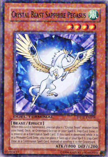 Crystal Beast Sapphire Pegasus [DT01-EN058] Common | Exor Games New Glasgow