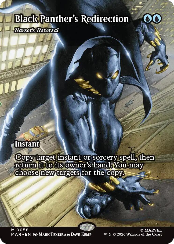 Black Panther's Redirection - Narset's Reversal (Borderless) [Marvel Universe: Eternal-Legal] | Exor Games New Glasgow