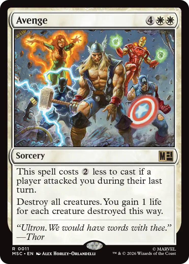 Avenge (Surge Foil) [Marvel Super Heroes Commander] | Exor Games New Glasgow