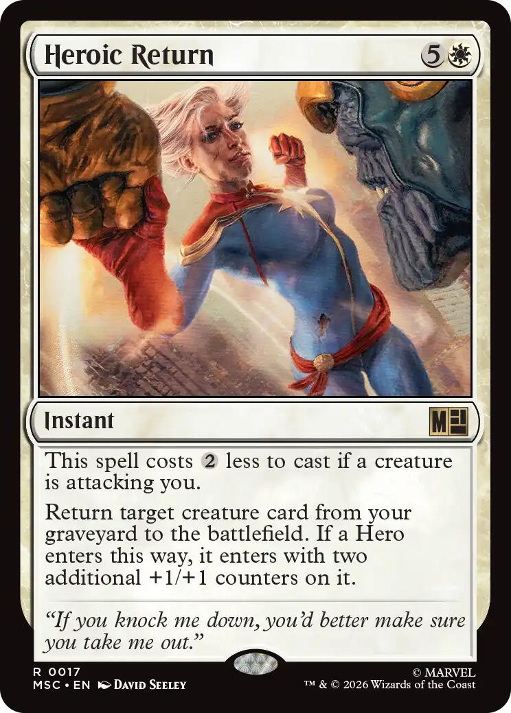 Heroic Return (Surge Foil) [Marvel Super Heroes Commander] | Exor Games New Glasgow