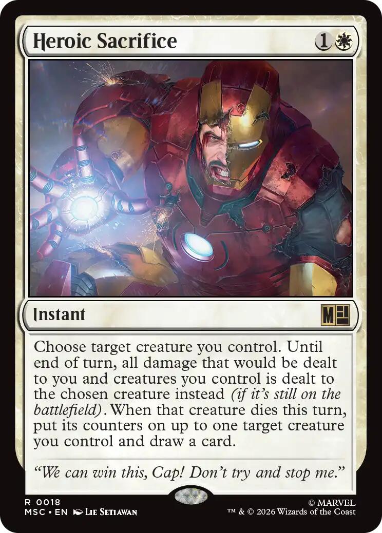 Heroic Sacrifice (Surge Foil) [Marvel Super Heroes Commander] | Exor Games New Glasgow