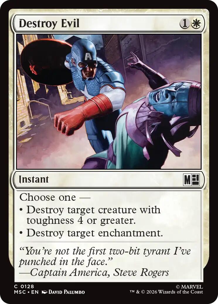 Destroy Evil (Surge Foil) [Marvel Super Heroes Commander] | Exor Games New Glasgow