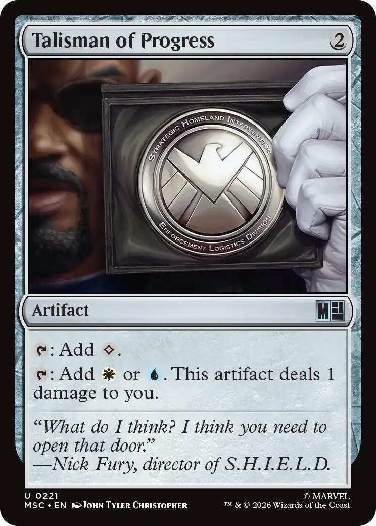 Talisman of Progress (Surge Foil) [Marvel Super Heroes Commander] | Exor Games New Glasgow