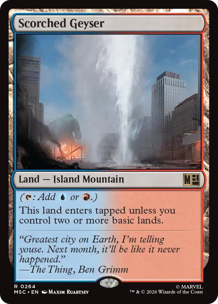 Scorched Geyser (Surge Foil) [Marvel Super Heroes Commander] | Exor Games New Glasgow