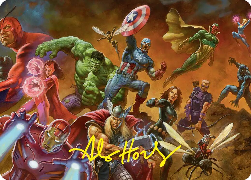 Avengers Assemble! Art Card (Gold-Stamped Signature) [Marvel Super Heroes Art Series] | Exor Games New Glasgow