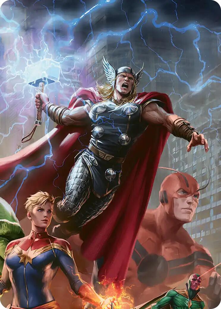 Thor, Guardian of Midgard Art Card [Marvel Super Heroes Art Series] | Exor Games New Glasgow