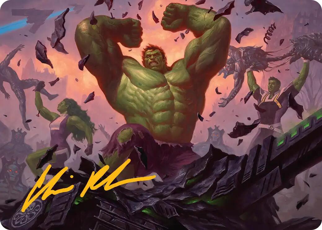 HULK SMASH! Art Card (Gold-Stamped Signature) [Marvel Super Heroes Art Series] | Exor Games New Glasgow