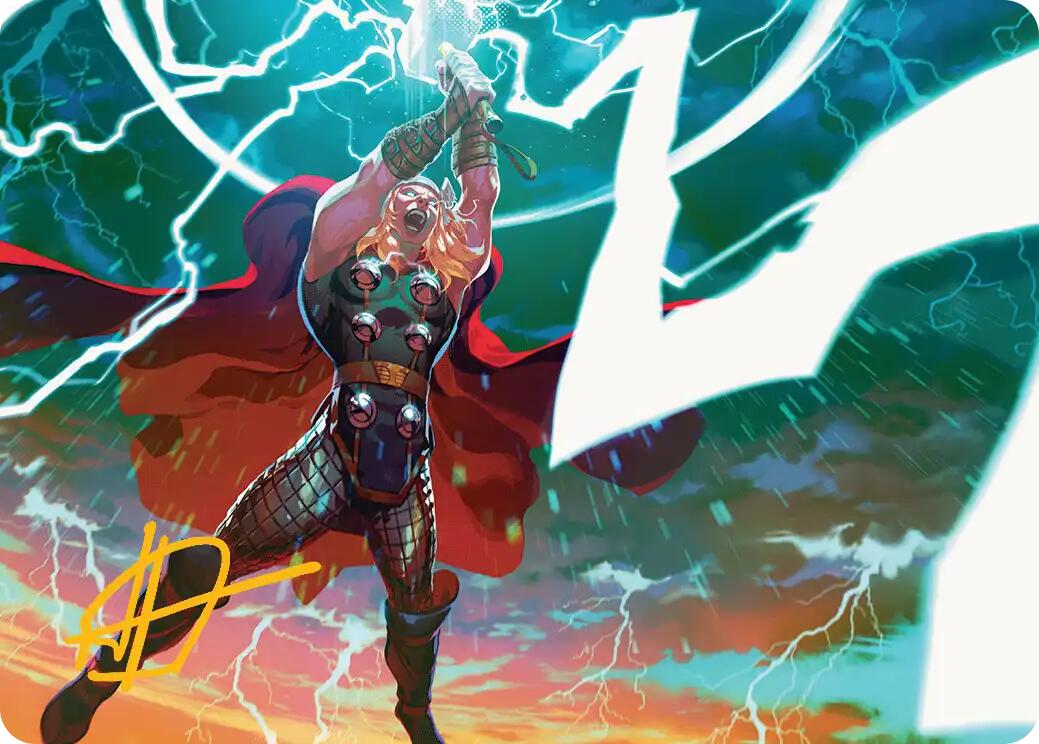 Lightning Strike Art Card (Gold-Stamped Signature) [Marvel Super Heroes Art Series] | Exor Games New Glasgow
