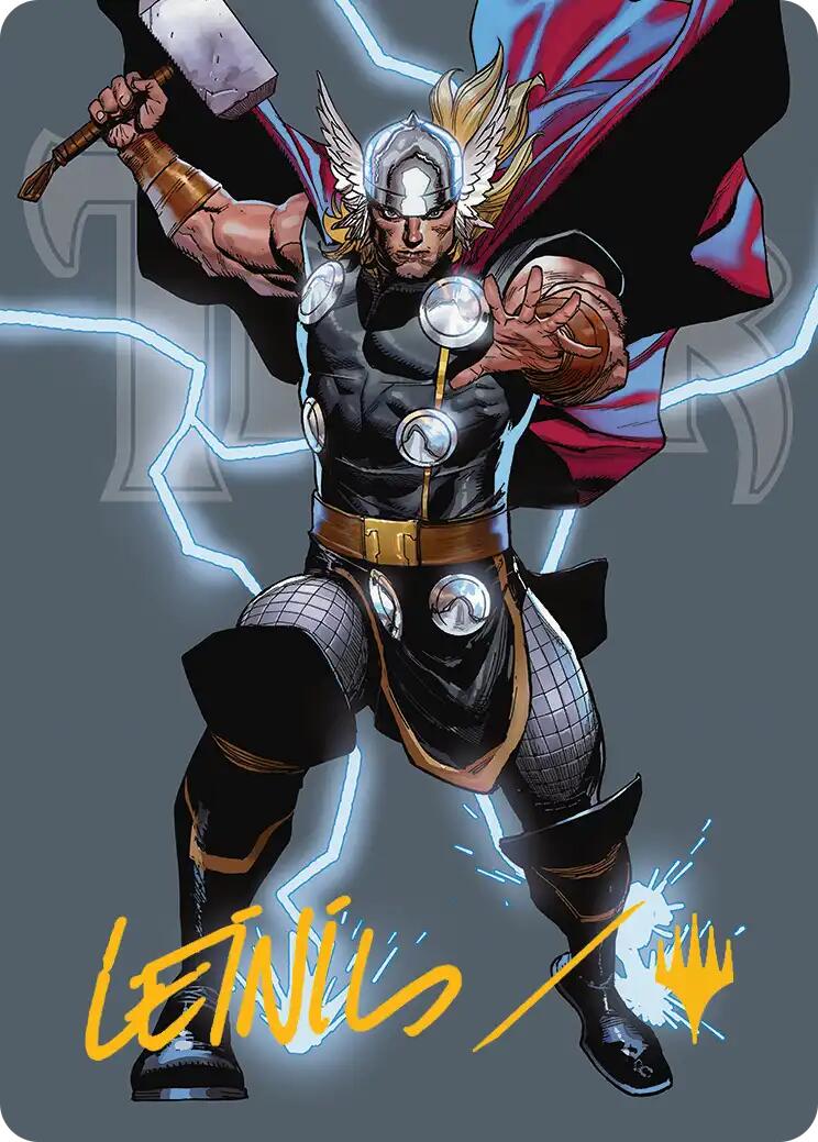 Thor, God of Thunder Art Card (Gold-Stamped Signature) [Marvel Super Heroes Art Series] | Exor Games New Glasgow