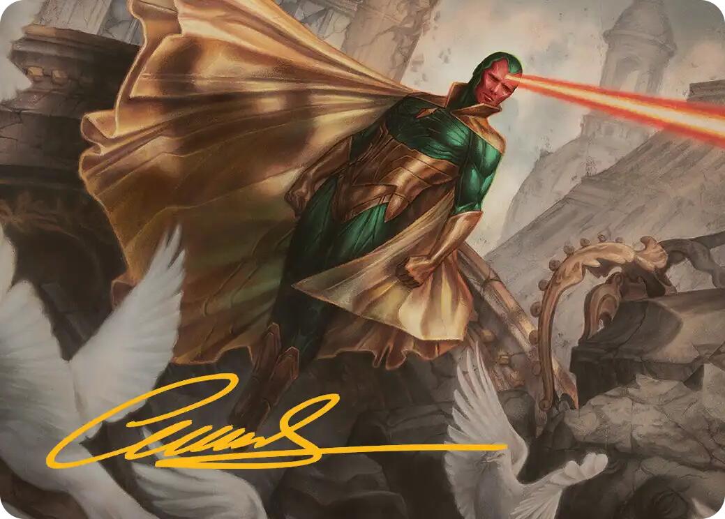 The Vision Art Card (Gold-Stamped Signature) [Marvel Super Heroes Art Series] | Exor Games New Glasgow