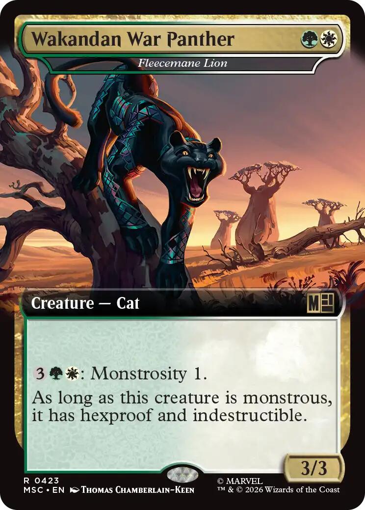 Wakandan War Panther - Fleecemane Lion (Extended Art) [Marvel Super Heroes Commander] | Exor Games New Glasgow
