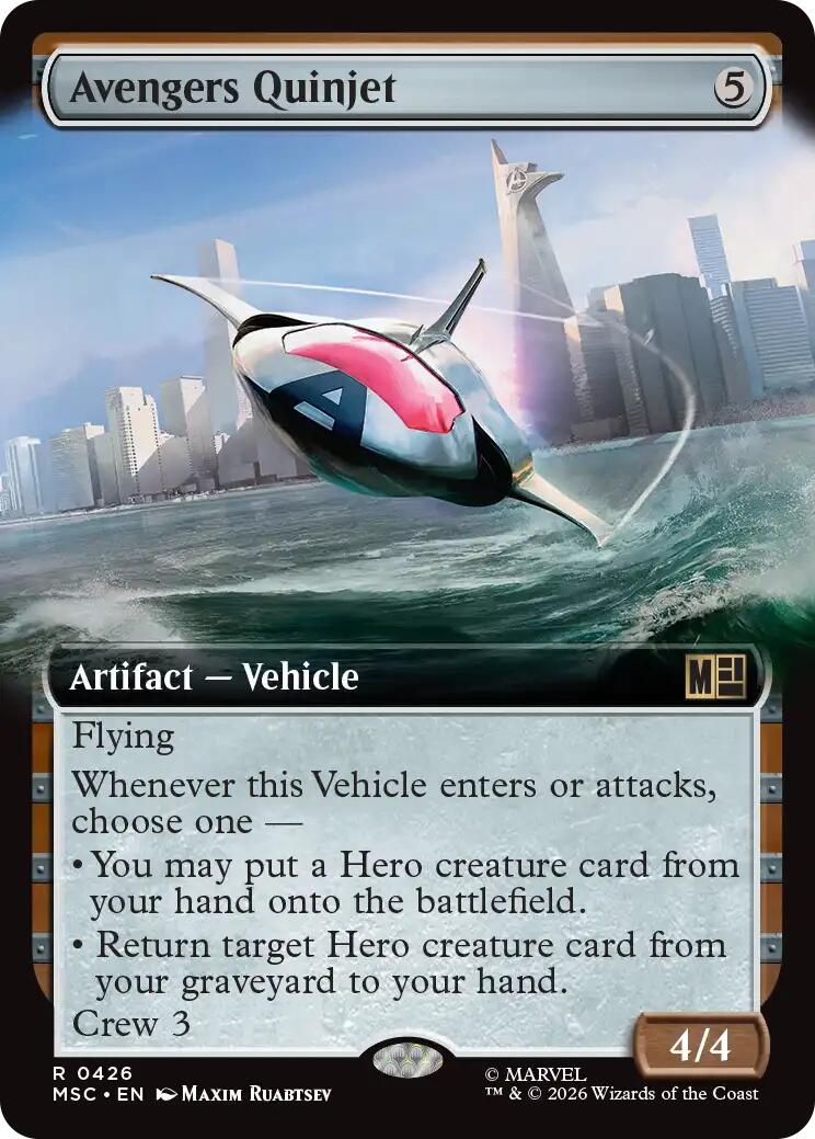Avengers Quinjet (Extended Art) [Marvel Super Heroes Commander] | Exor Games New Glasgow