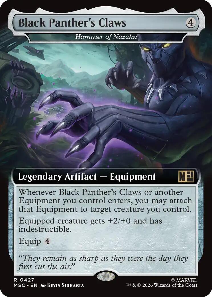 Black Panther's Claws - Hammer of Nazahn (Extended Art) [Marvel Super Heroes Commander] | Exor Games New Glasgow
