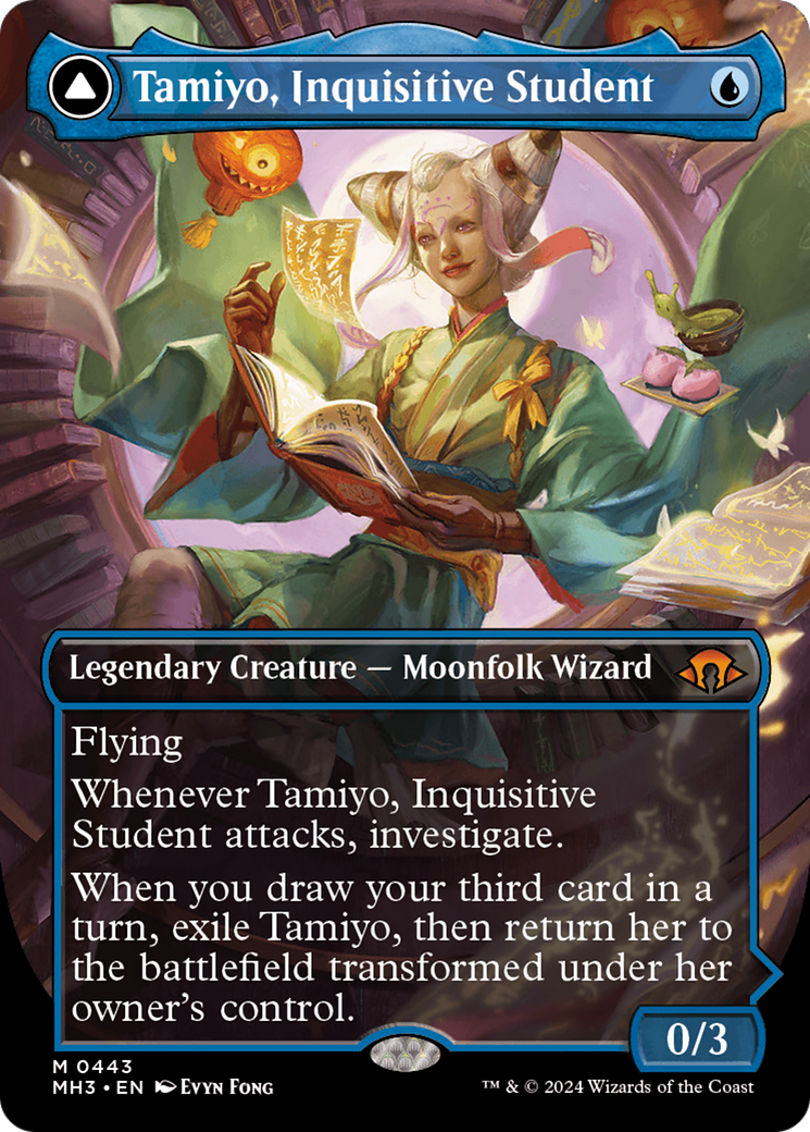 Tamiyo, Inquisitive Student // Tamiyo, Seasoned Scholar (Borderless) [Modern Horizons 3] | Exor Games New Glasgow