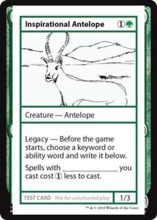 Inspirational Antelope (2021 Edition) [Mystery Booster Playtest Cards] | Exor Games New Glasgow