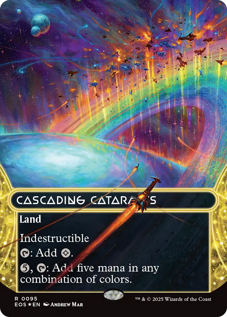 Cascading Cataracts (0095) (Borderless) (Galaxy Foil) [Edge of Eternities: Stellar Sights] | Exor Games New Glasgow