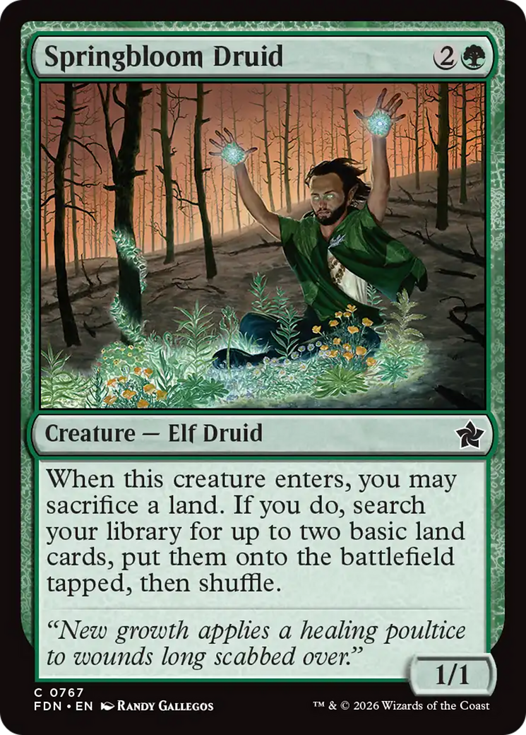 Springbloom Druid (0767) [Foundations] | Exor Games New Glasgow
