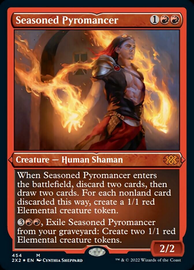 Seasoned Pyromancer (Foil Etched) [Double Masters 2022] | Exor Games New Glasgow