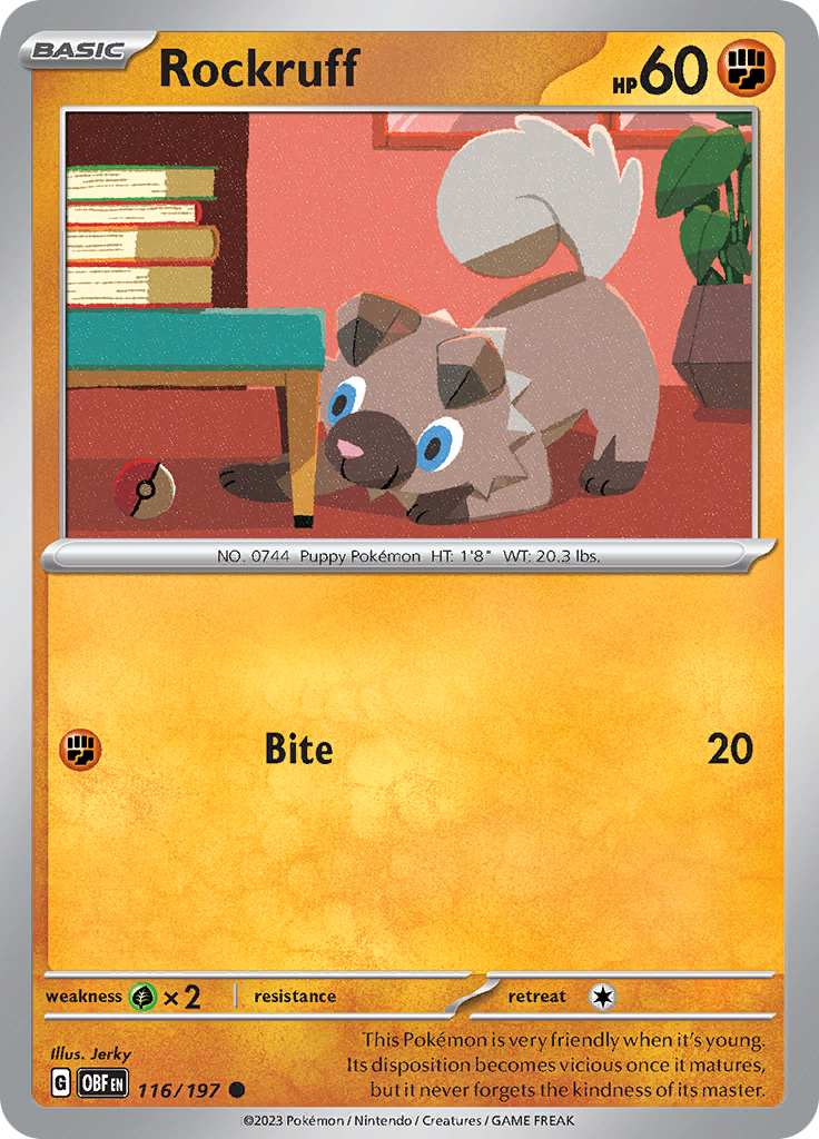 Rockruff (116/197) [Scarlet & Violet: Obsidian Flames] | Exor Games New Glasgow