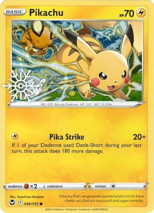 Pikachu (049/195) (Holiday Calendar) [Sword & Shield: Silver Tempest] | Exor Games New Glasgow