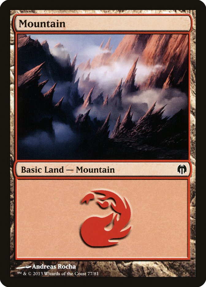 Mountain (77) [Duel Decks: Heroes vs. Monsters] | Exor Games New Glasgow